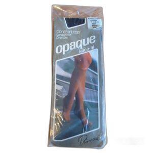 Woolworth Primrose Knee Hi Nylon Opaque Navy B 1/2-11 Comfort Top Sandalfoot